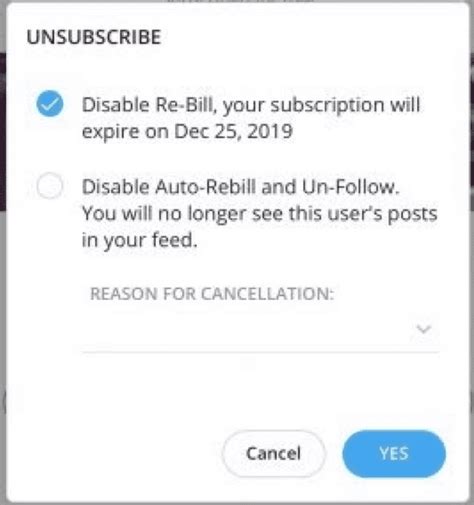 onlyfans cancel subscription|Terms of Service — OnlyFans